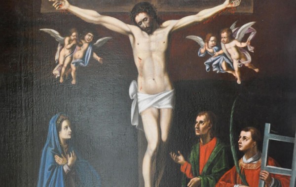 Crucifixion avec Saint-Laurent