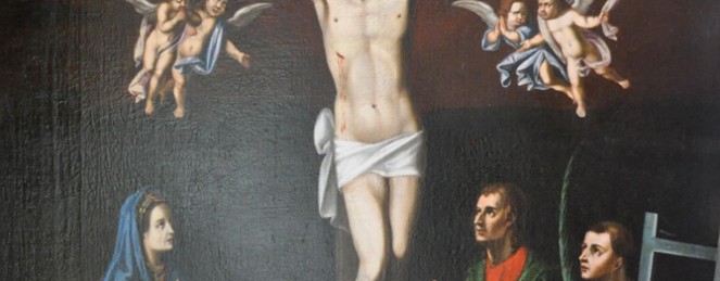 Crucifixion avec Saint-Laurent